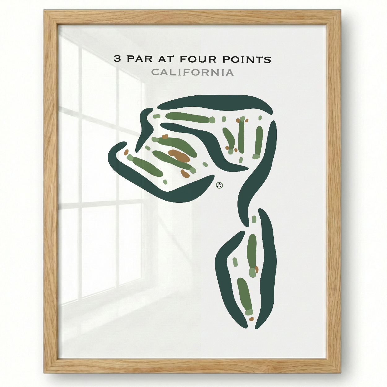 3 Par at Four Points, California - Printed Golf Courses