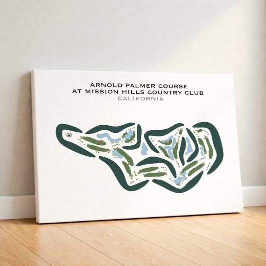 Arnold Palmer at Mission Hills Country Club, California - Printed Golf Courses