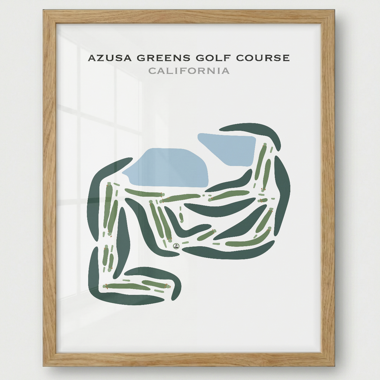 Azusa Greens Golf Course, California - Printed Golf Courses