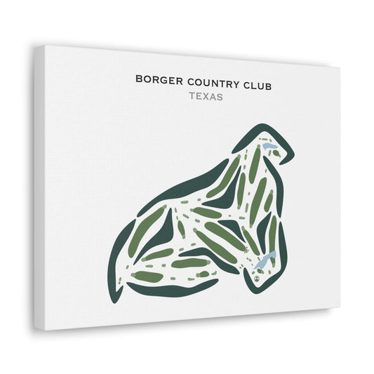 Borger Country Club, Texas - Printed Golf Courses
