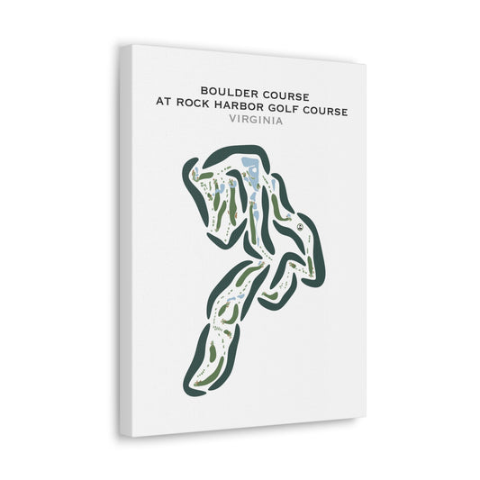 Boulder Course at Rock Harbor Golf Course, Virginia - Printed Golf Courses