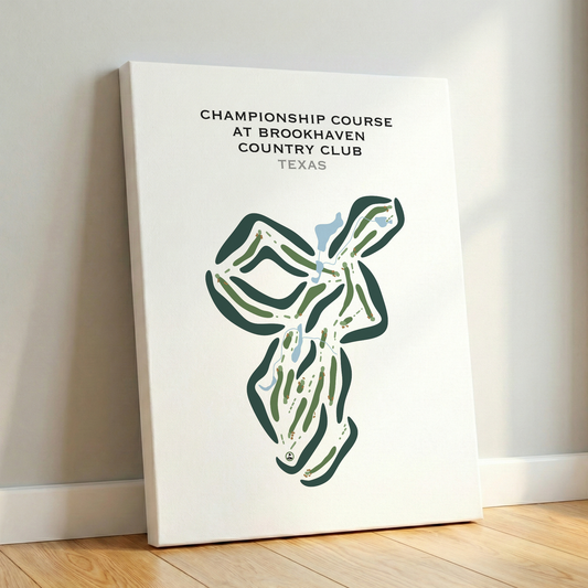 Championship Course at Brookhaven Country Club, Texas - Printed Golf Courses