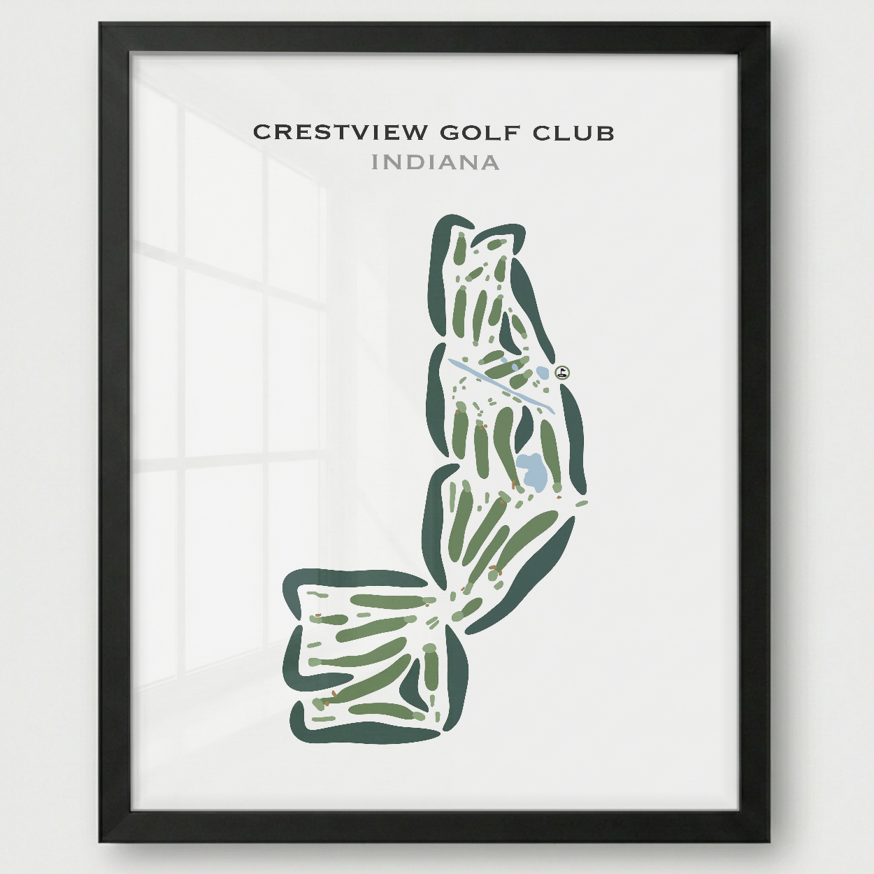 Crestview Golf Club, Indiana - Printed Golf Courses