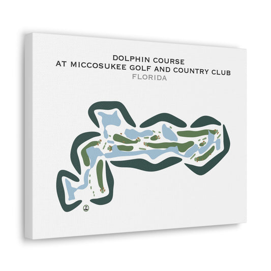 Dolphin Course at Miccosukee Golf & Country Club, Florida - Printed Golf Courses