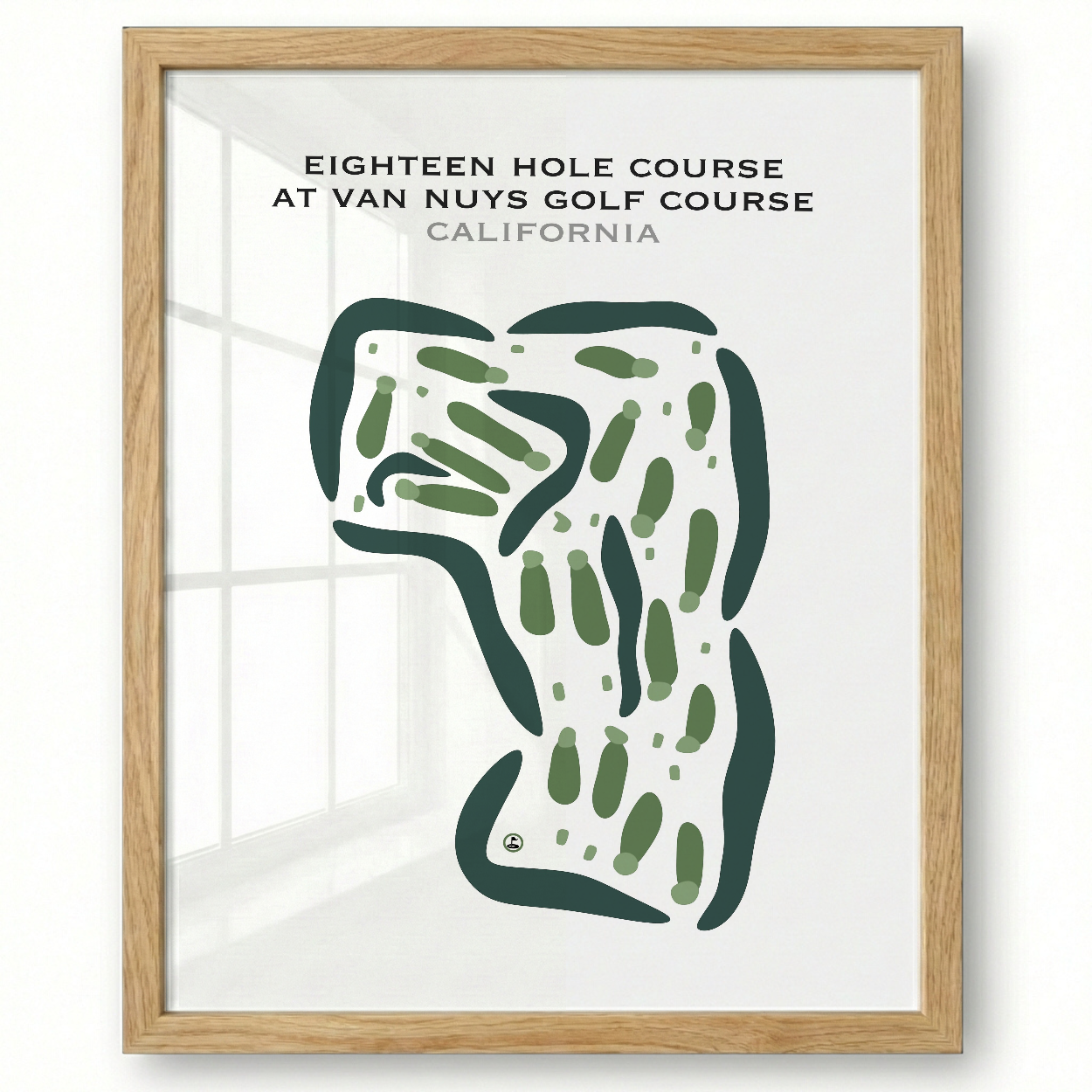 Eighteen Hole Course at Van Nuys Golf Course, California - Printed Golf Courses