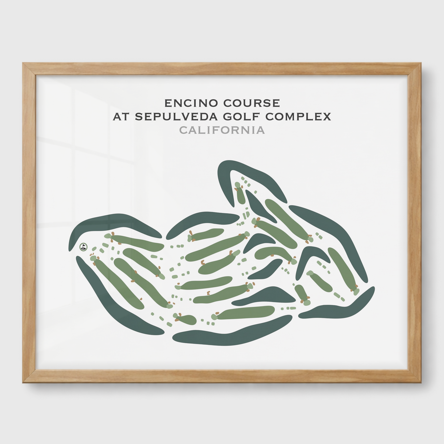 Encino Course at Sepulveda Golf Complex, California - Printed Golf Courses