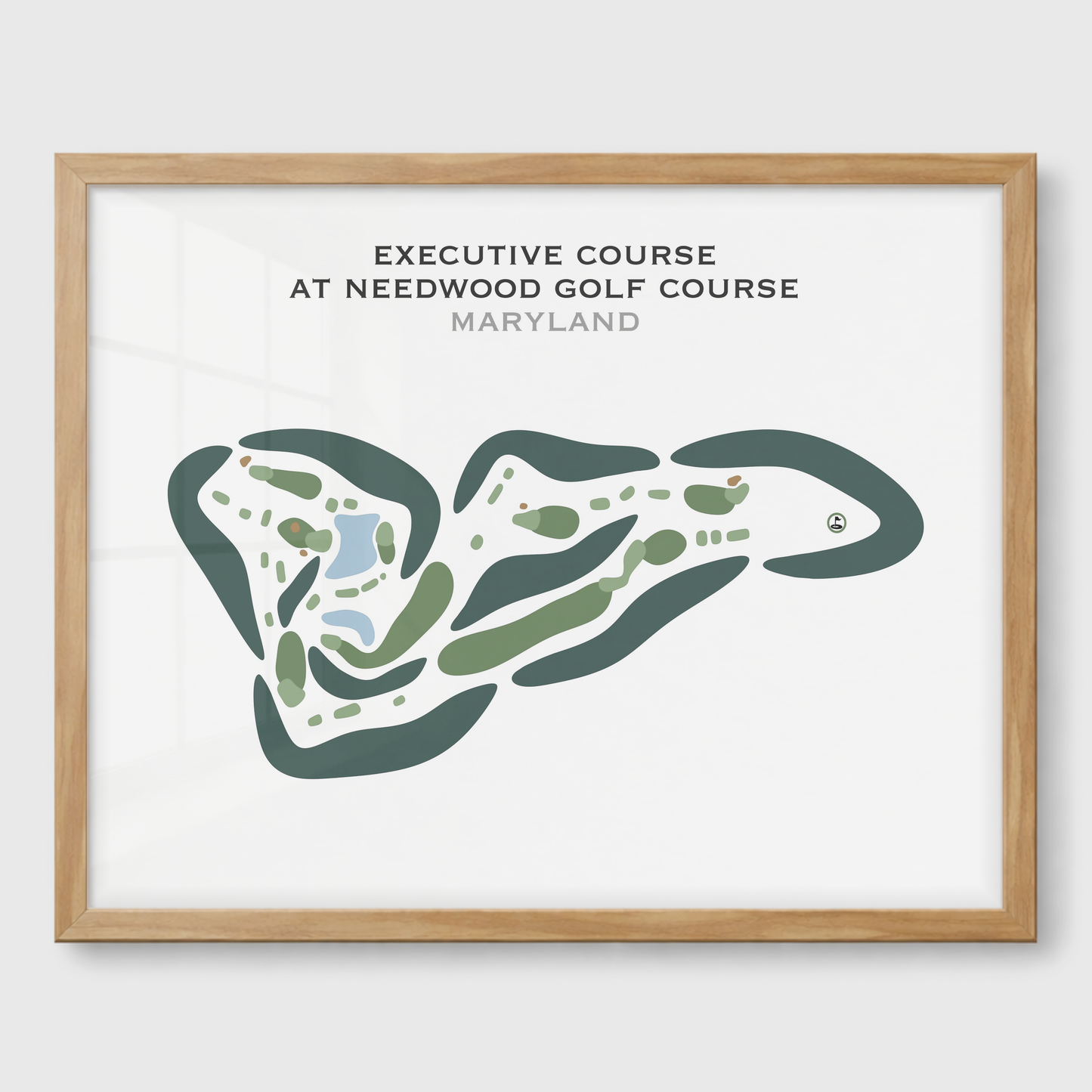 Executive Course at Needwood Golf Course, Maryland - Printed Golf Courses