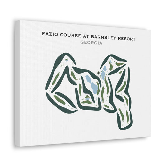 Fazio Course at Barnsley Resort, Georgia - Printed Golf Courses