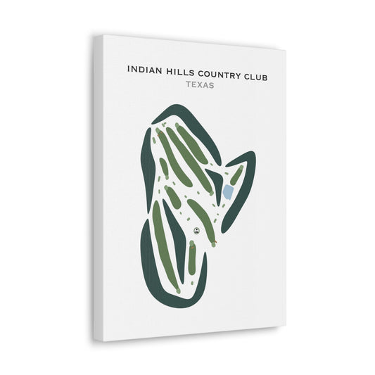 Indian Hills Country Club, Texas - Printed Golf Courses