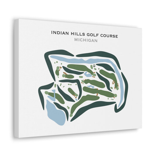 Indian Hills Golf Course, Michigan - Printed Golf Courses