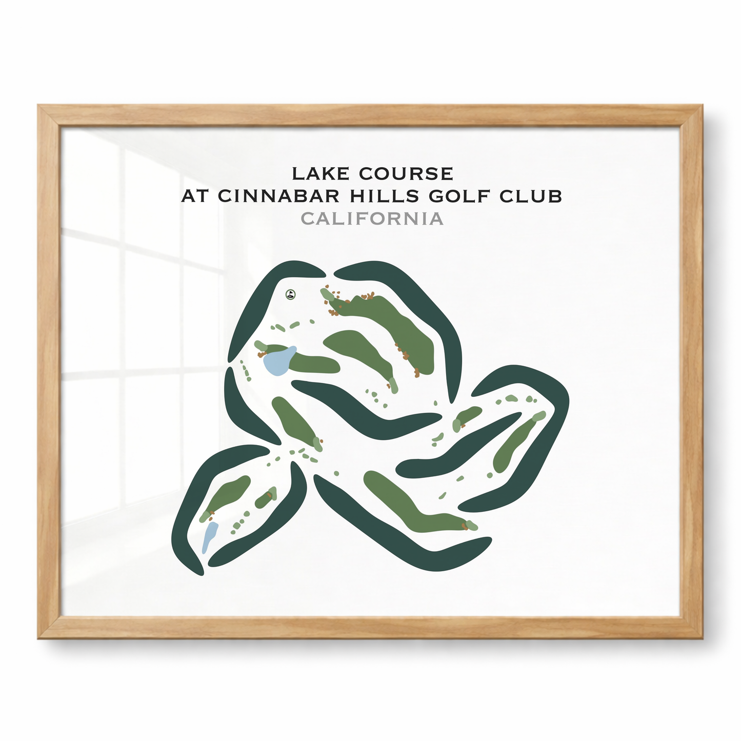 Lake Course at Cinnabar Hills Golf Club, California - Printed Golf Courses