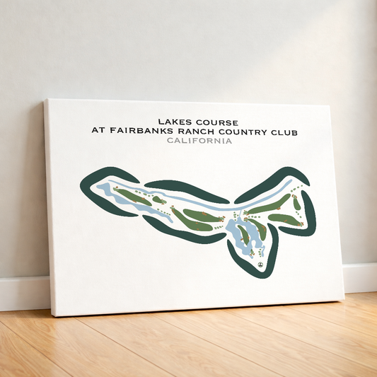 Lakes Course at Fairbanks Ranch Country Club, California - Printed Golf Courses