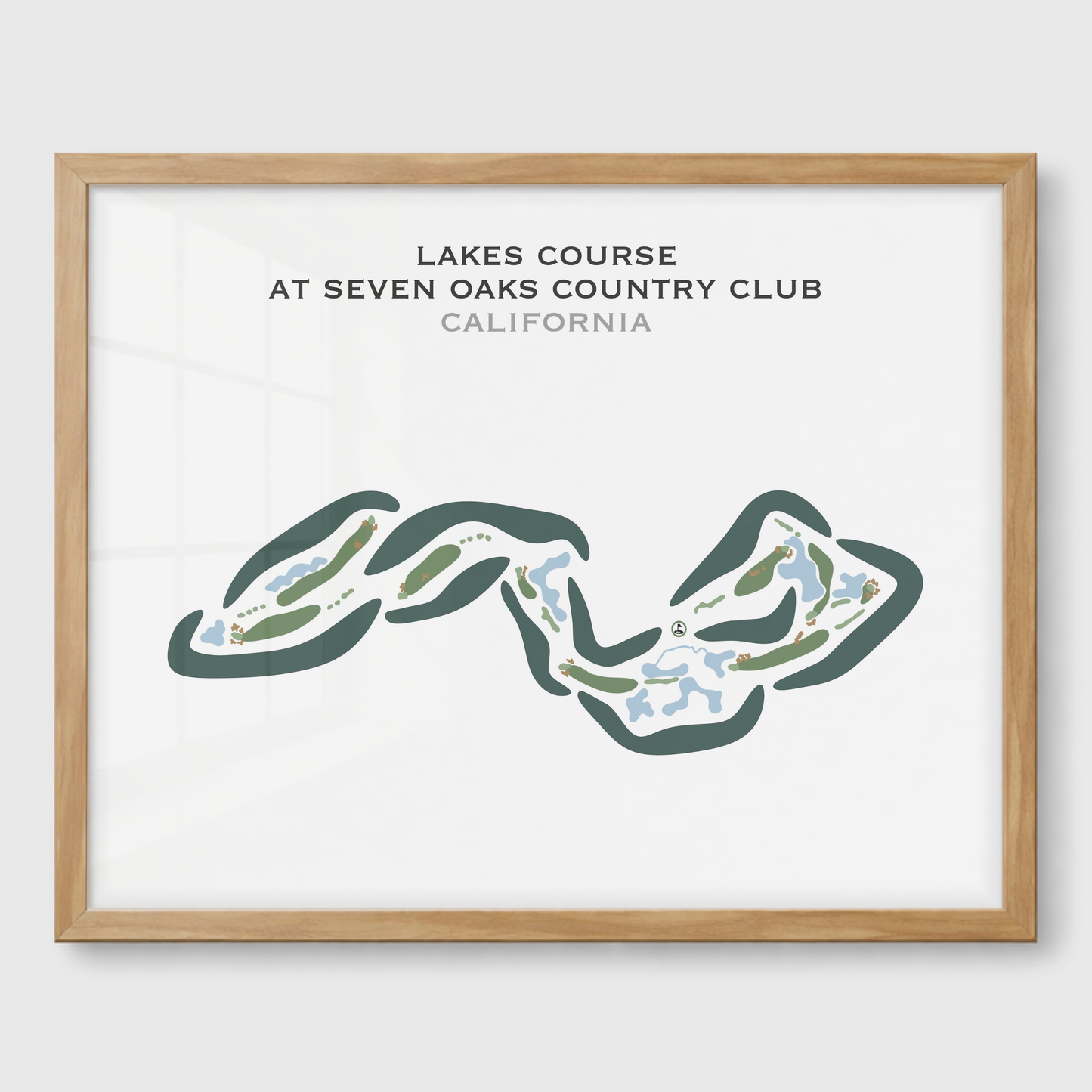 Lakes Course at Seven Oaks Country Club, California - Printed Golf Courses