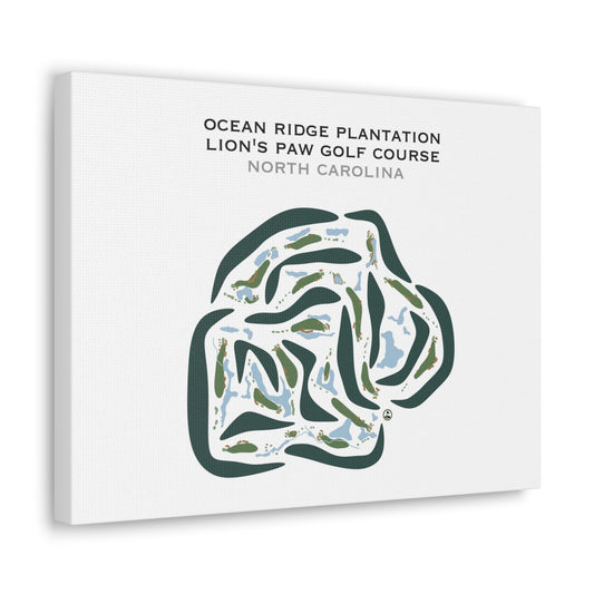 Ocean Ridge Plantation - Lion's Paw Golf Course, North Carolina - Printed Golf Courses