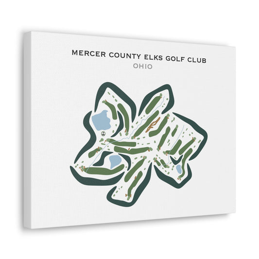 Mercer County Elks Golf Club, Ohio - Printed Golf Courses