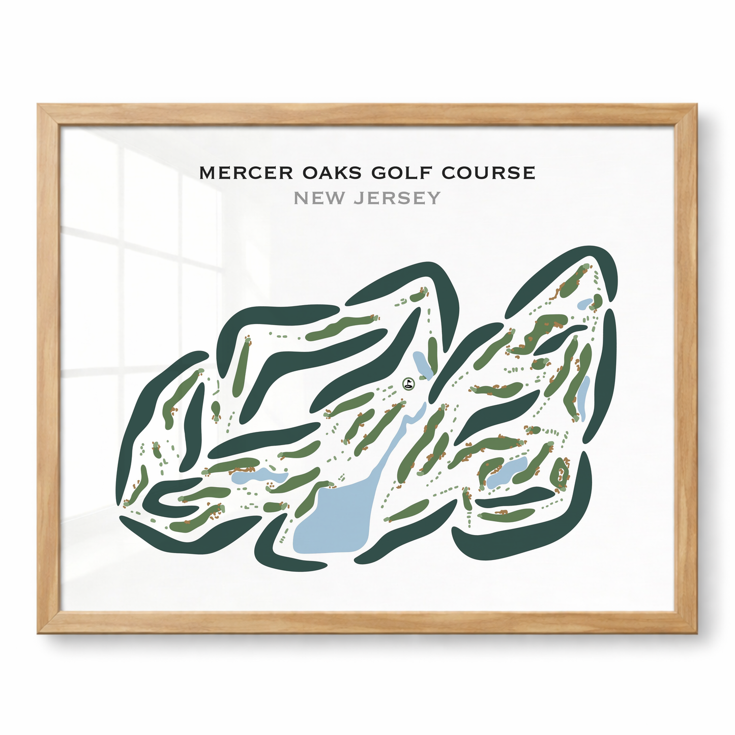 Mercer Oaks Golf Course, New Jersey - Printed Golf Courses