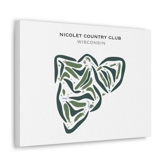 Nicolet Country Club, Wisconsin - Printed Golf Courses