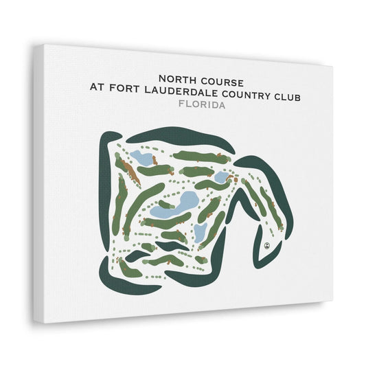 North Course at Fort Lauderdale Country Club Plantation, Florida - Printed Golf Courses