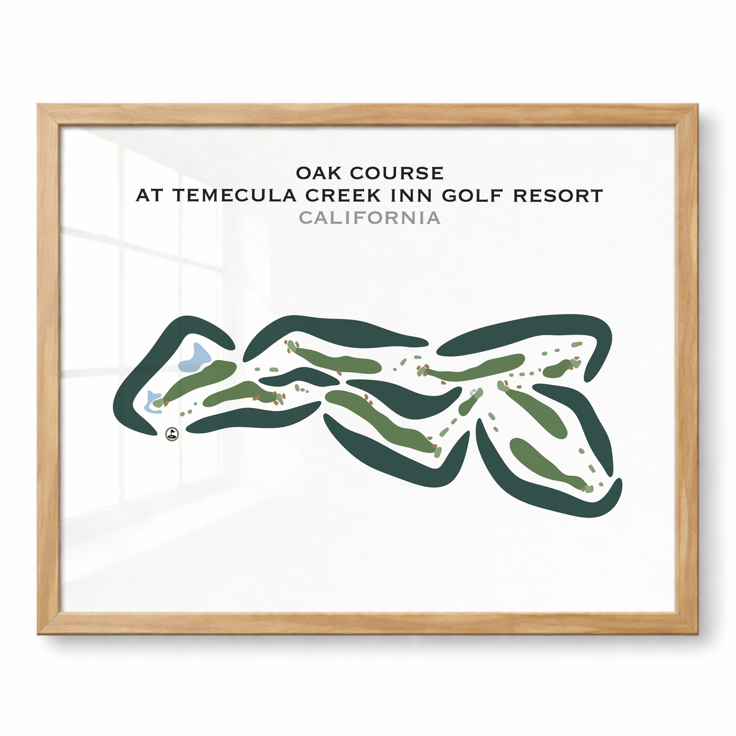 Oak Course at Temecula Creek Inn Golf Resort, California - Printed Golf Courses