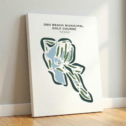 Oso Beach Municipal Golf Course, Texas - Printed Golf Courses