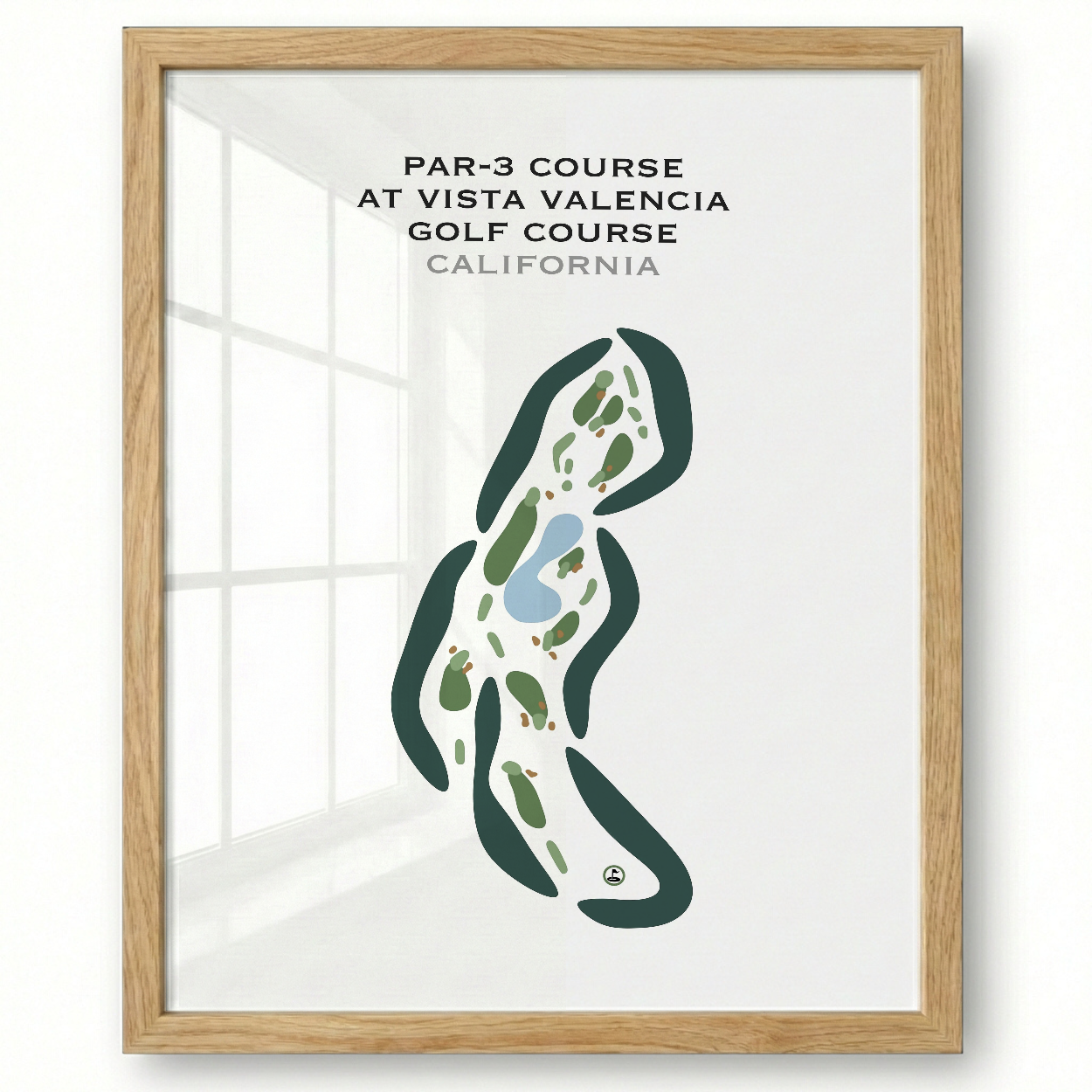 Par-3 at Vista Valencia Golf Course, California - Printed Golf Courses
