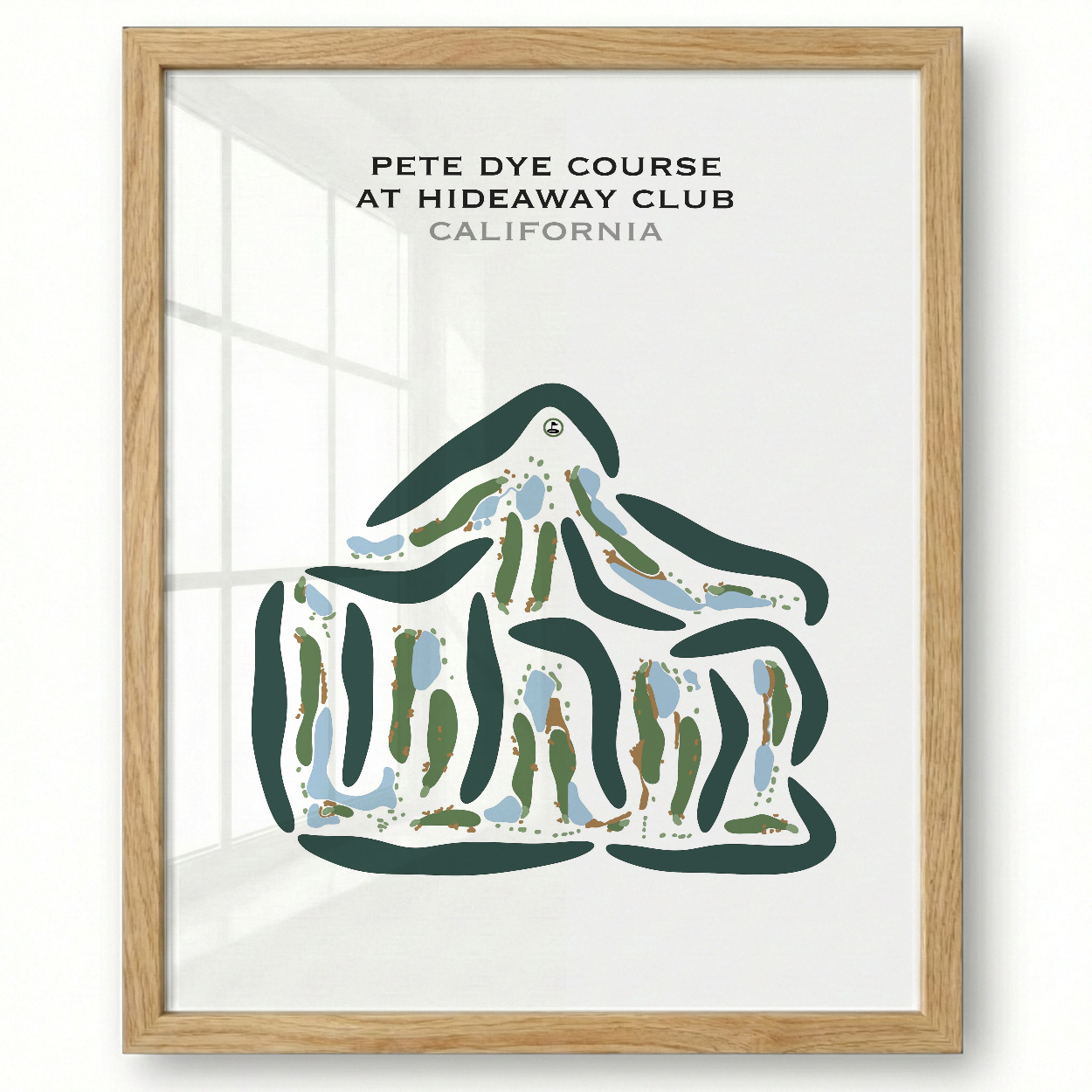 Pete Dye Course at Hideaway Club, California - Printed Golf Courses