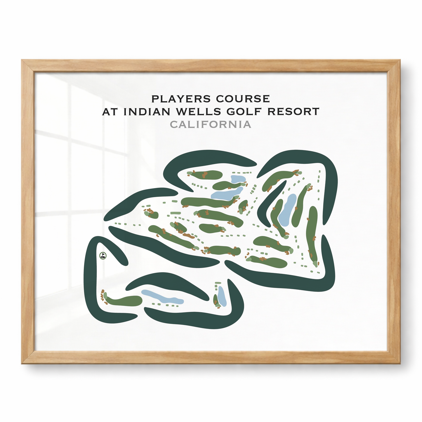 Players Course at Indian Wells Golf Resort, California - Printed Golf Courses