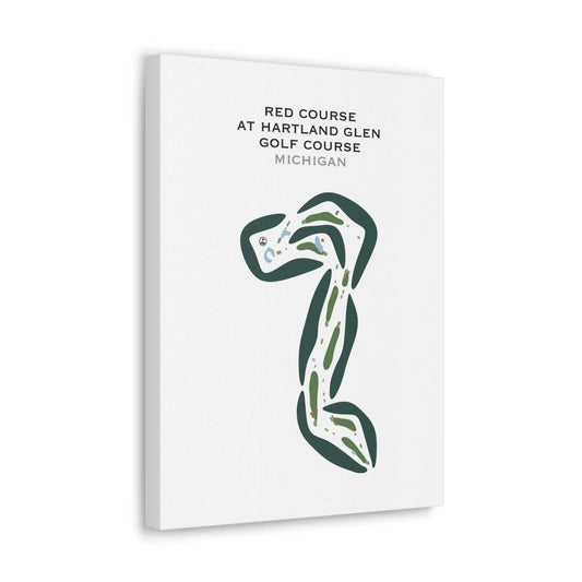 Red Course at Hartland Glen Golf Course, Michigan - Printed Golf Courses