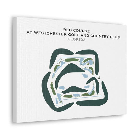Red Course at Westchester Golf & Country Club, Florida - Printed Golf Courses