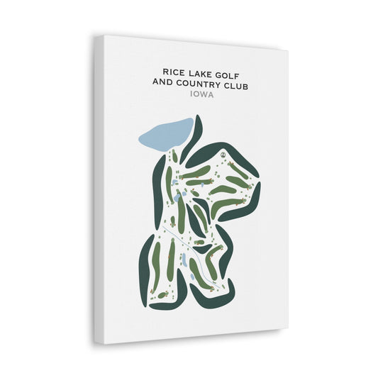 Rice Lake Golf and Country Club, Iowa - Printed Golf Courses