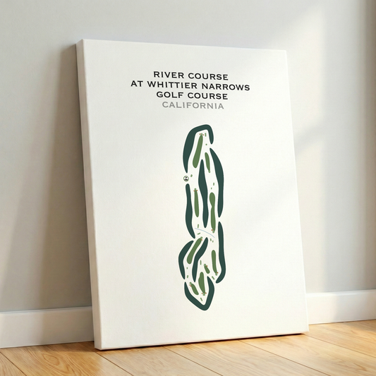 River Course at Whittier Narrows Golf Course, California - Printed Golf Courses