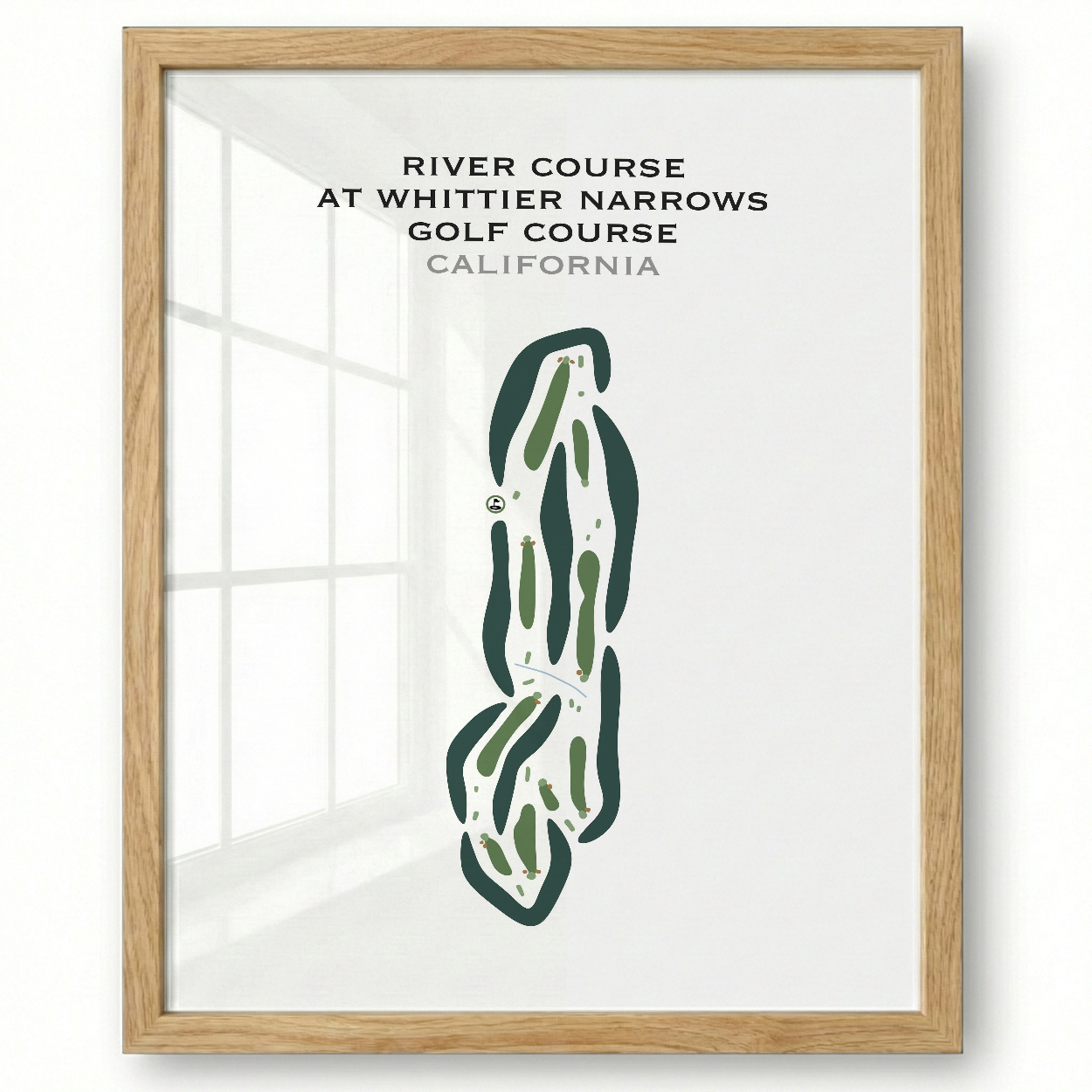 River Course at Whittier Narrows Golf Course, California - Printed Golf Courses