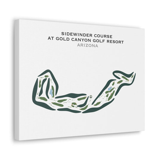 Sidewinder Course at Gold Canyon Golf Resort, Arizona - Printed Golf Courses