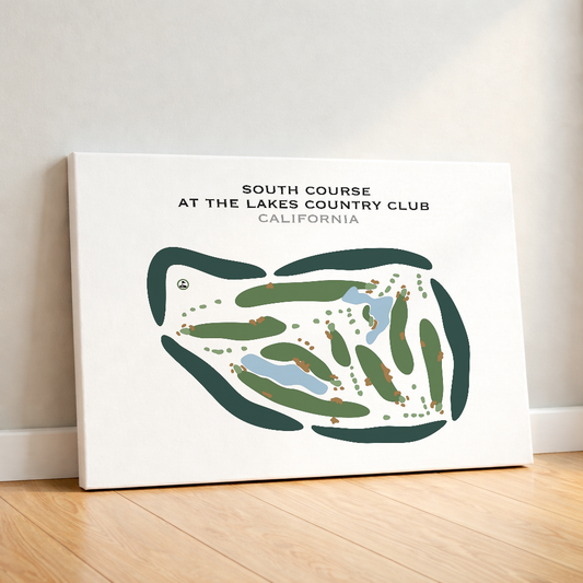 South Course at Lakes Country Club, California - Printed Golf Courses