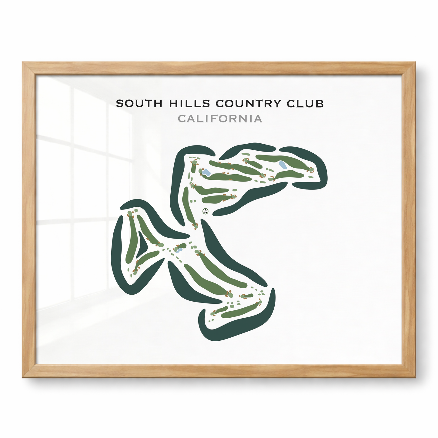 South Hills Country Club, California - Printed Golf Courses