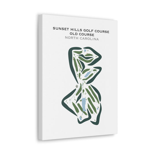 Sunset Hills Golf Course - Old Course, North Carolina - Printed Golf Courses