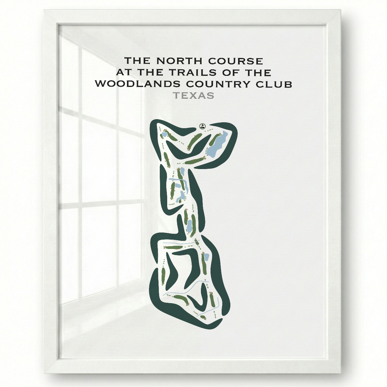 The North Course at The Golf Trails of The Woodlands Country Club, Texas - Printed Golf Courses
