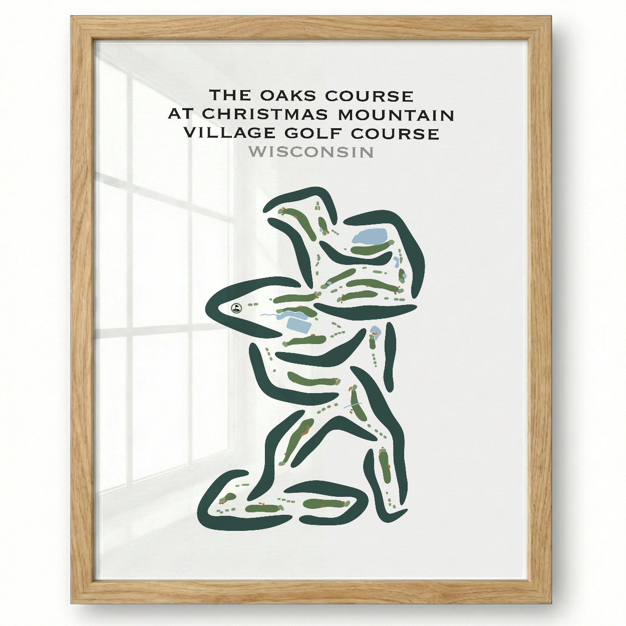 The Oaks Golf Course at Christmas Mountain Village Golf Course, Wisconsin - Printed Golf Courses