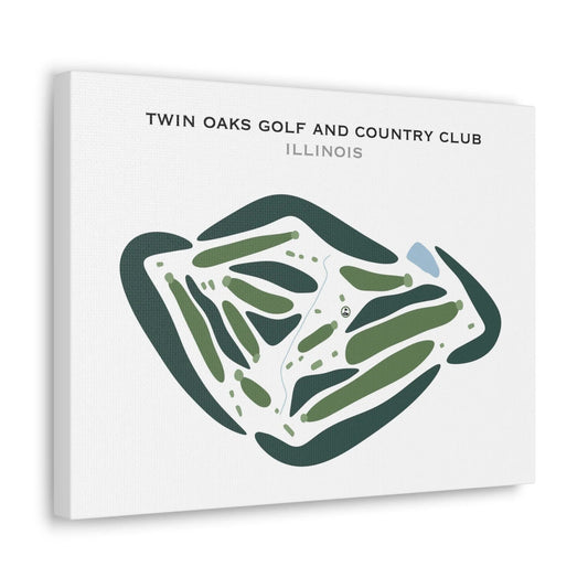 Twin Oaks Golf and Country Club, Illinois - Printed Golf Courses