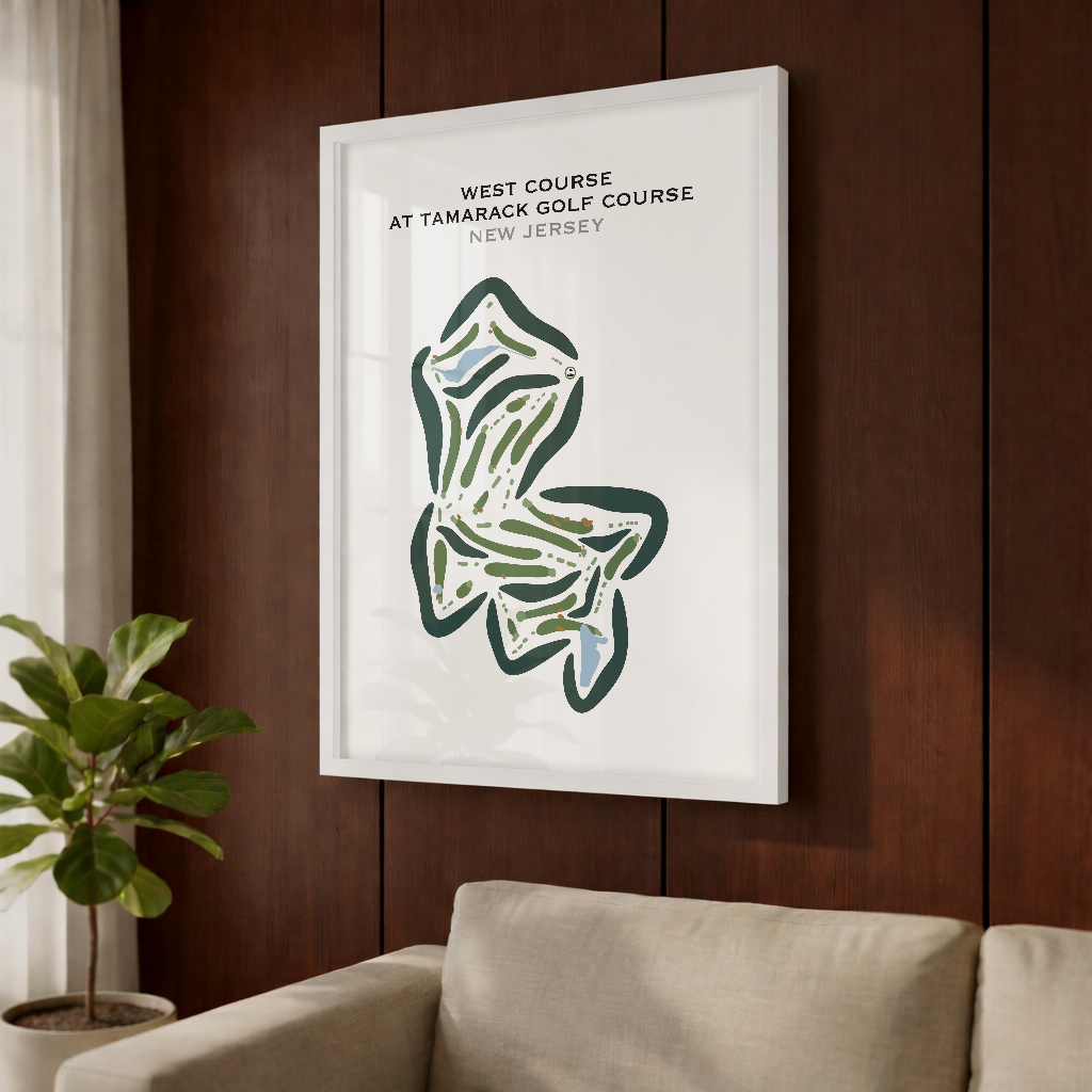 West Course at Tamarack Golf Course, New Jersey - Printed Golf Courses
