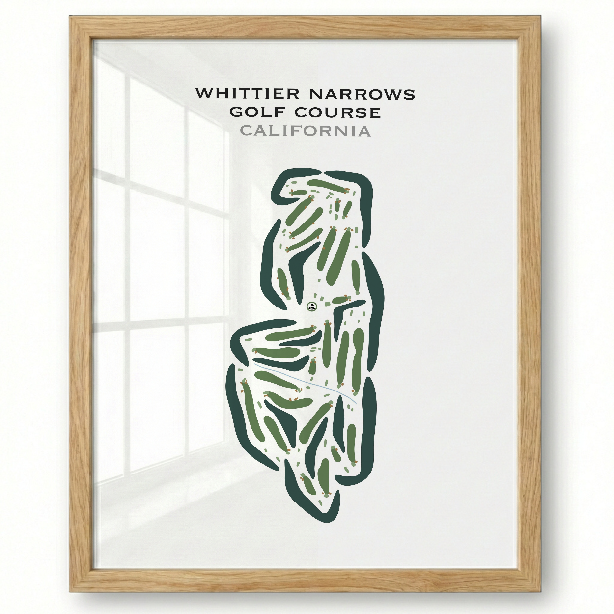 Whittier Narrows Golf Course, California - Printed Golf Courses