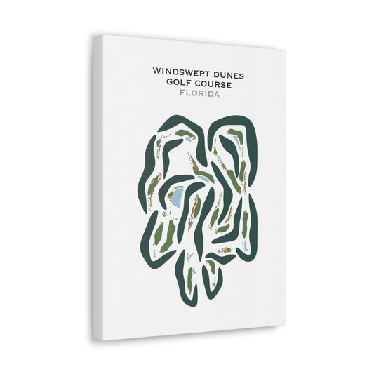 Windswept Dunes Golf Course, Freeport, Florida - Printed Golf Courses