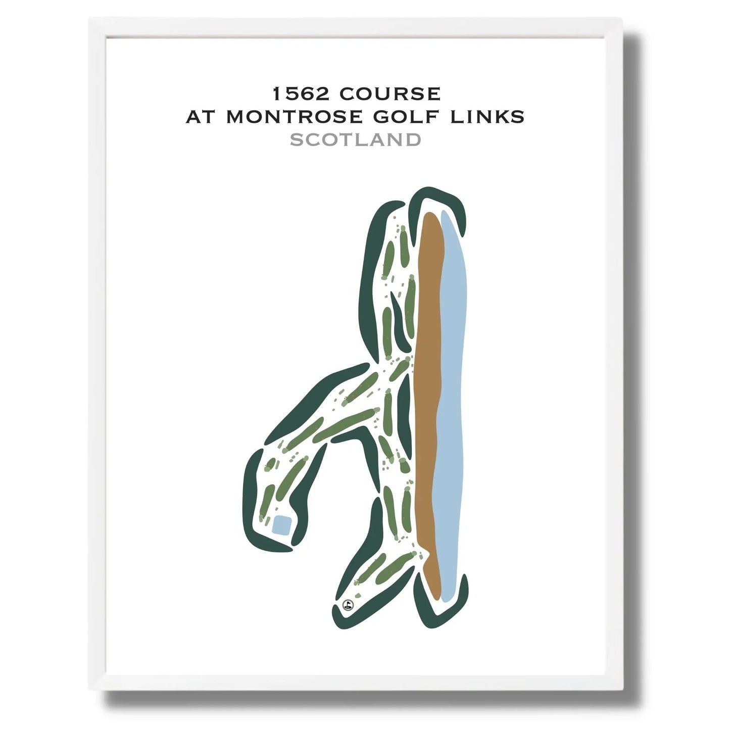 1562 Course at Montrose Golf Links, Scotland, UK - Printed Golf Courses