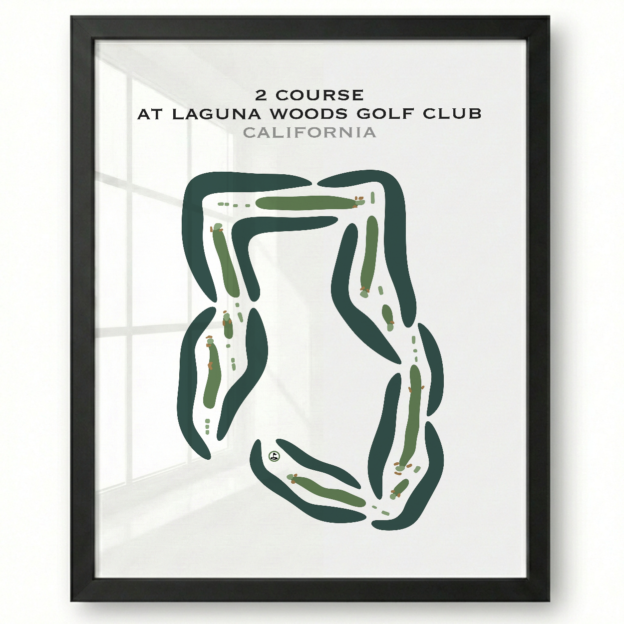 2 Course at Laguna Woods Golf Club, California - Printed Golf Courses