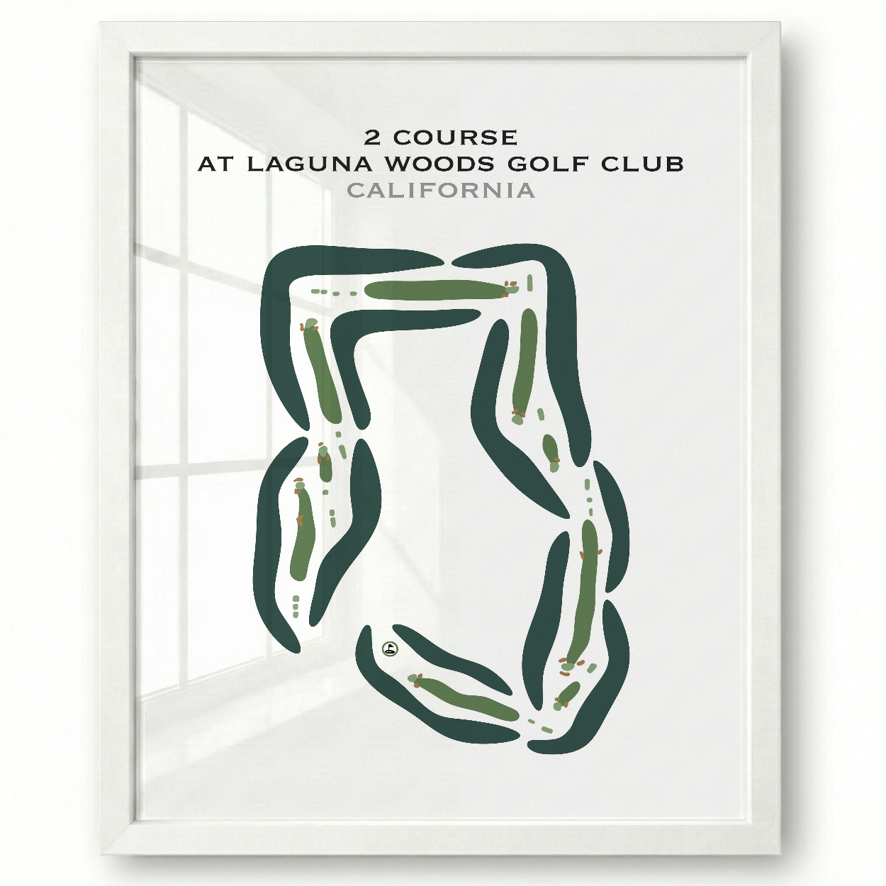 2 Course at Laguna Woods Golf Club, California - Printed Golf Courses