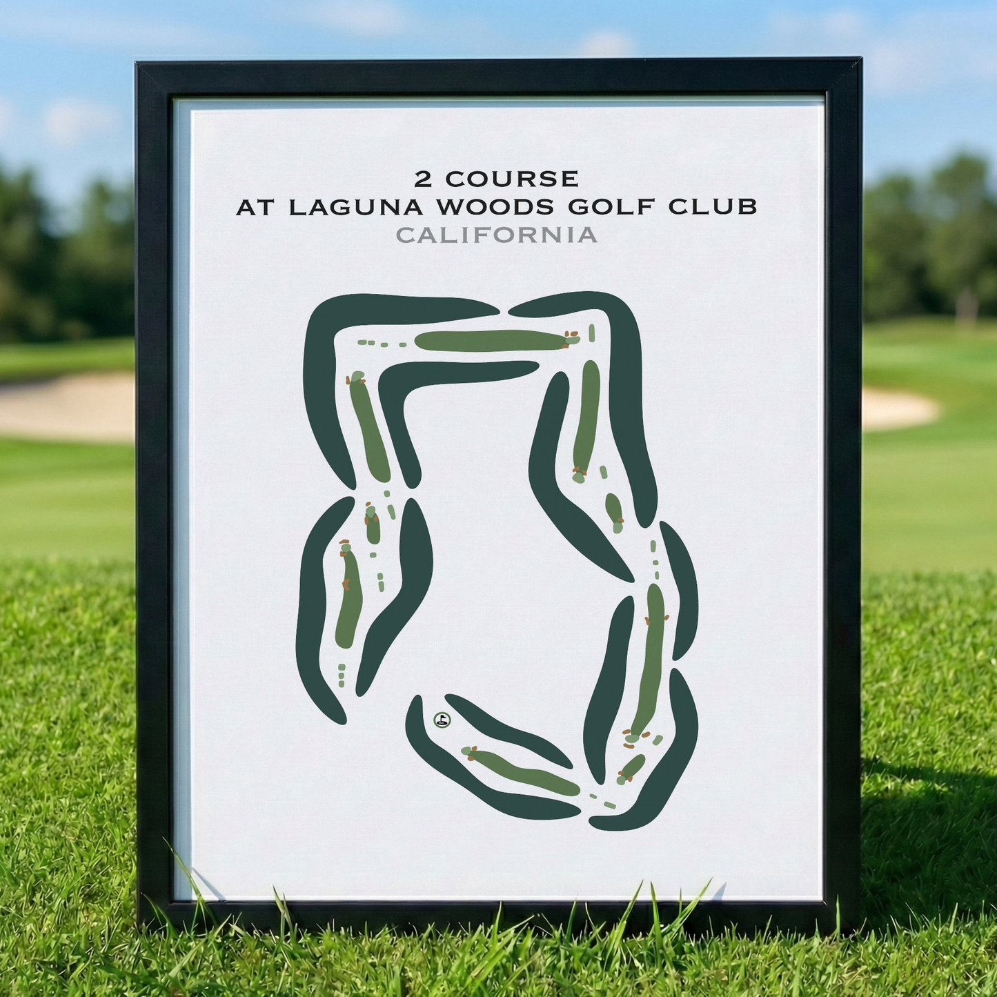 2 Course at Laguna Woods Golf Club, California - Printed Golf Courses