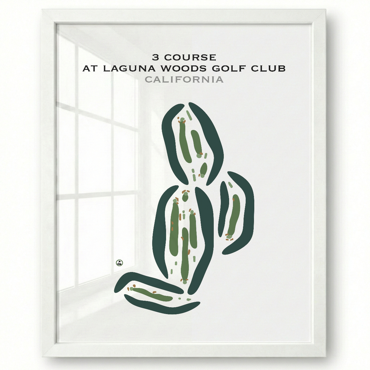 3 Course at Laguna Woods Golf Club, California - Printed Golf Courses