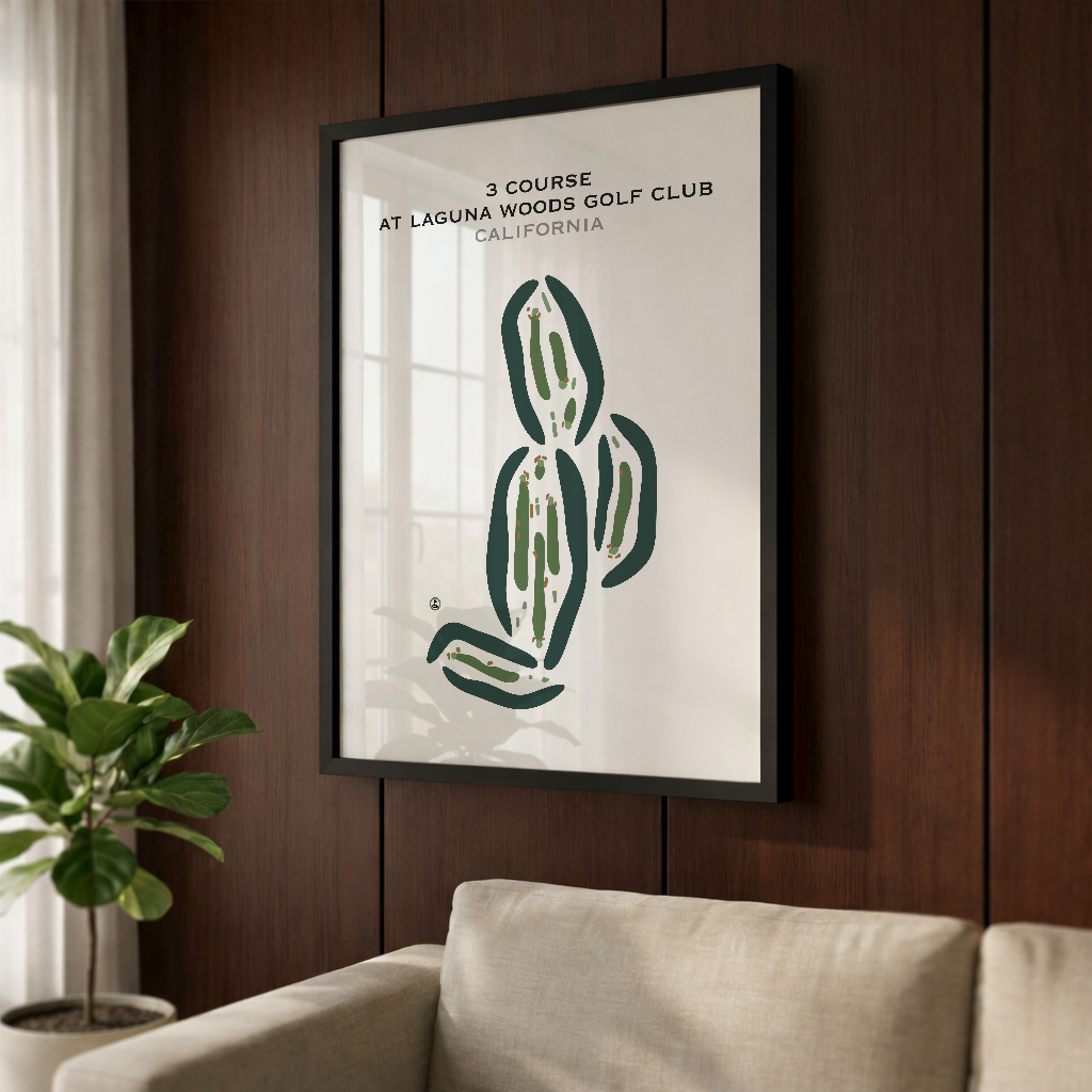3 Course at Laguna Woods Golf Club, California - Printed Golf Courses