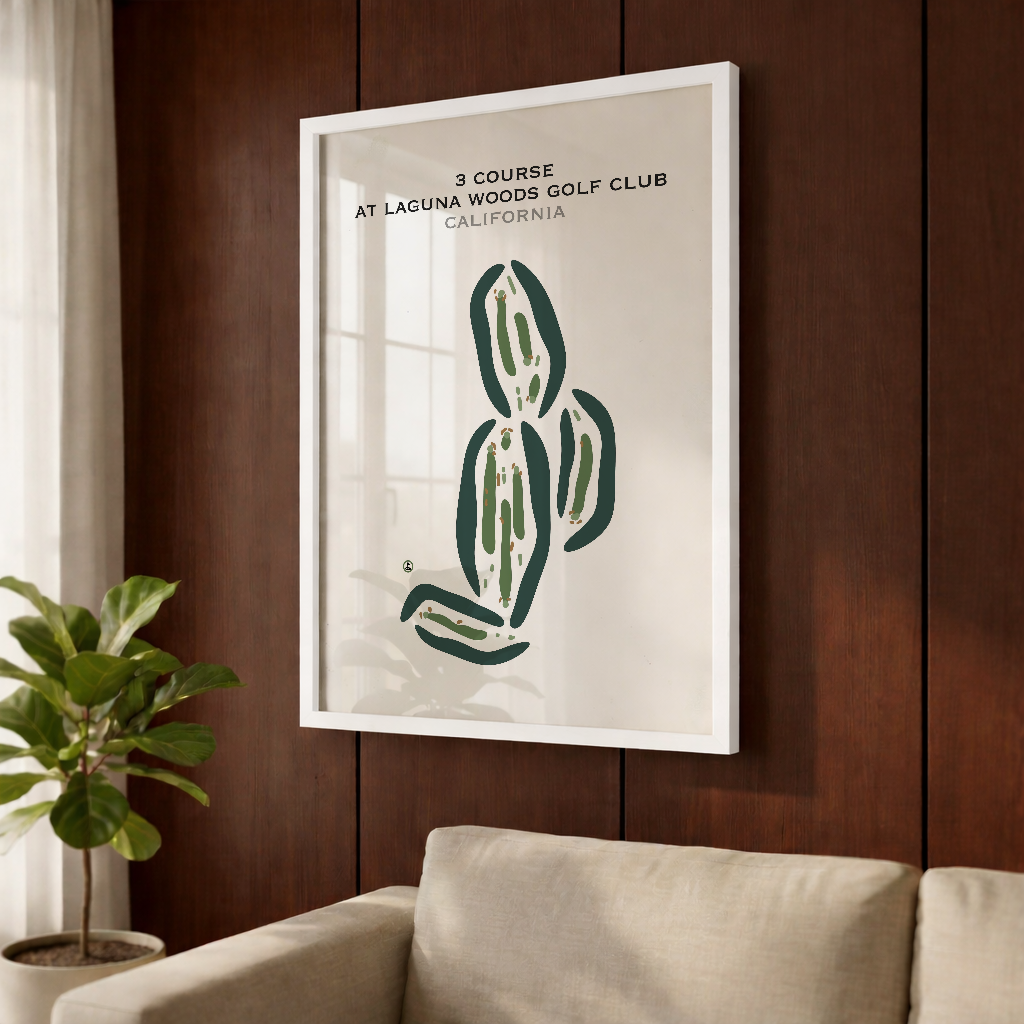 3 Course at Laguna Woods Golf Club, California - Printed Golf Courses