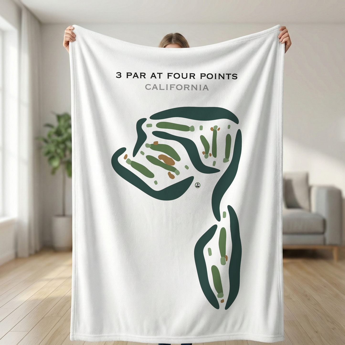 3 Par at Four Points, California - Printed Golf Courses